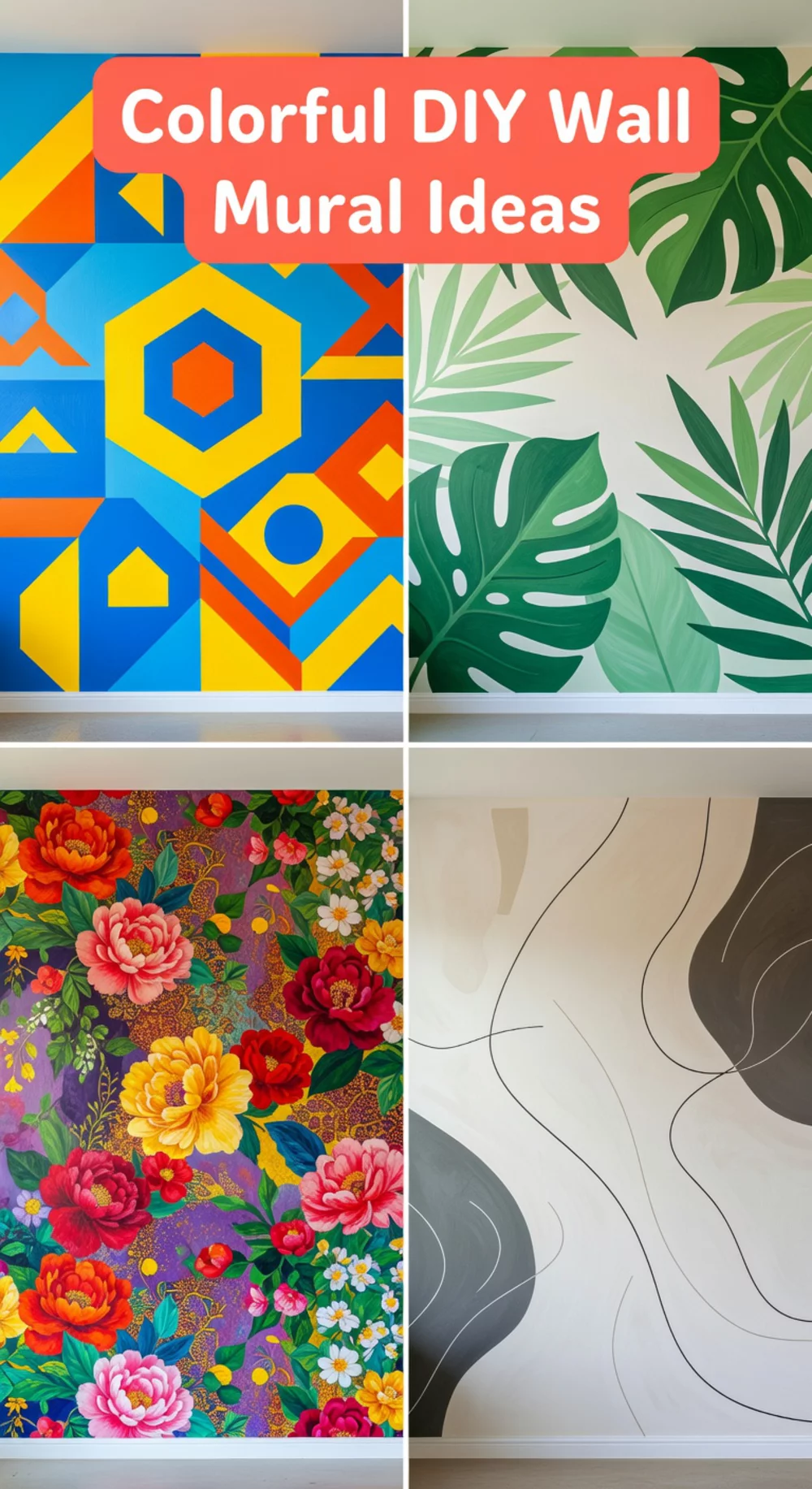 Colorful DIY Wall Mural Ideas for Entryways