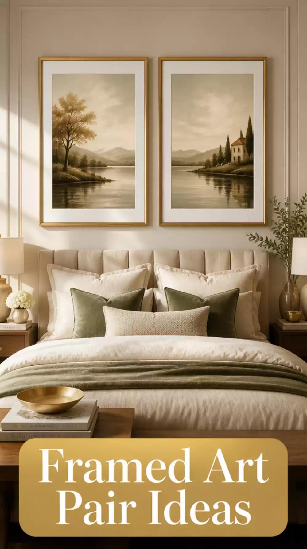 The Framed Art Pair Trick That Makes a Bedroom Wall Look Five-Star