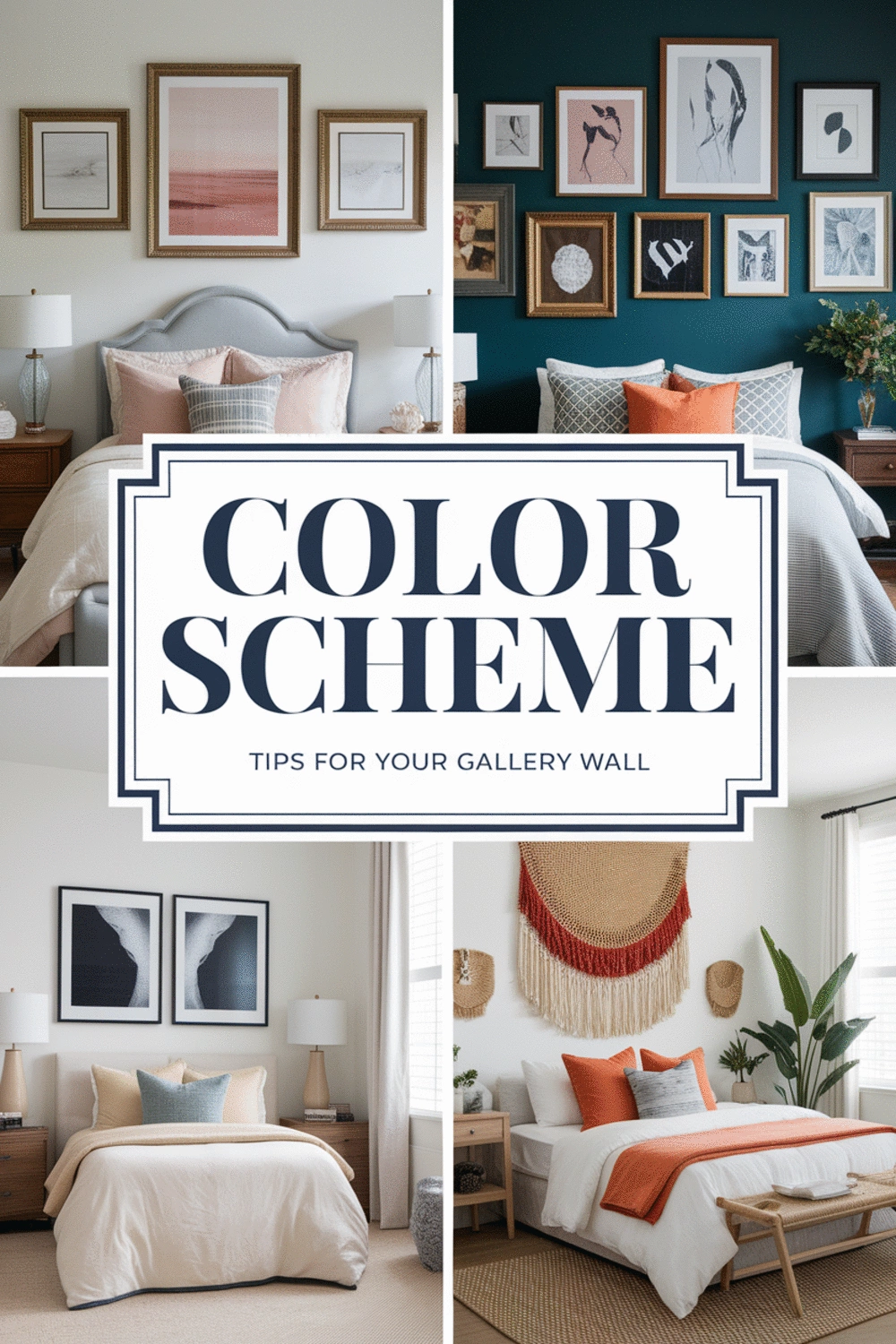 How to Choose the Perfect Color Scheme for Your Bedroom Gallery Wall