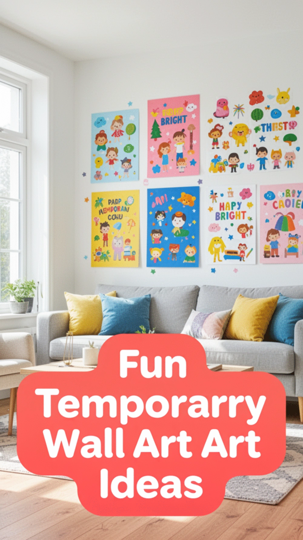 Playful Temporary Wall Art Ideas to Refresh Your Space