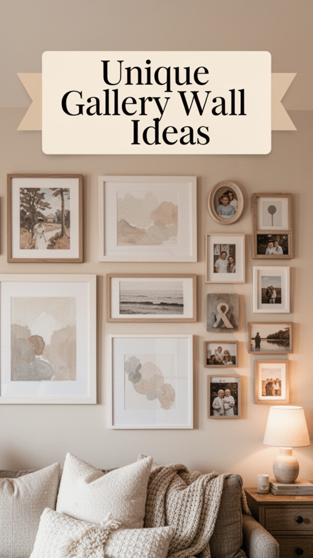 Create a Unique Gallery Wall by Balancing Art and Personal Memorabilia