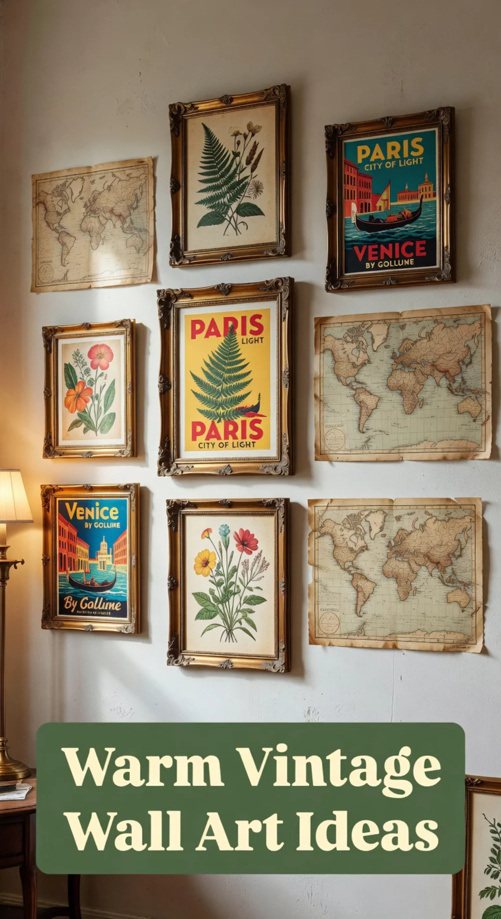 Warm Vintage Wall Art Ideas for Timeless Charm