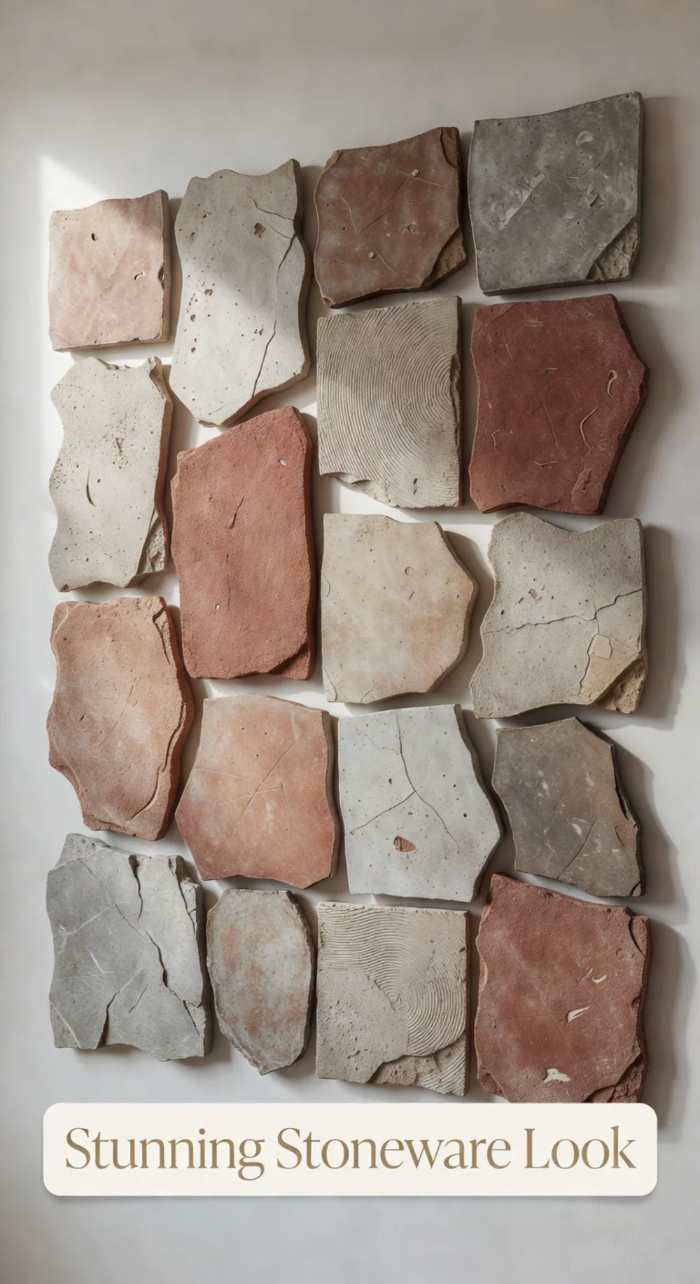 Organic Clay Slab Wall Panel That Mimics Handcrafted Stoneware