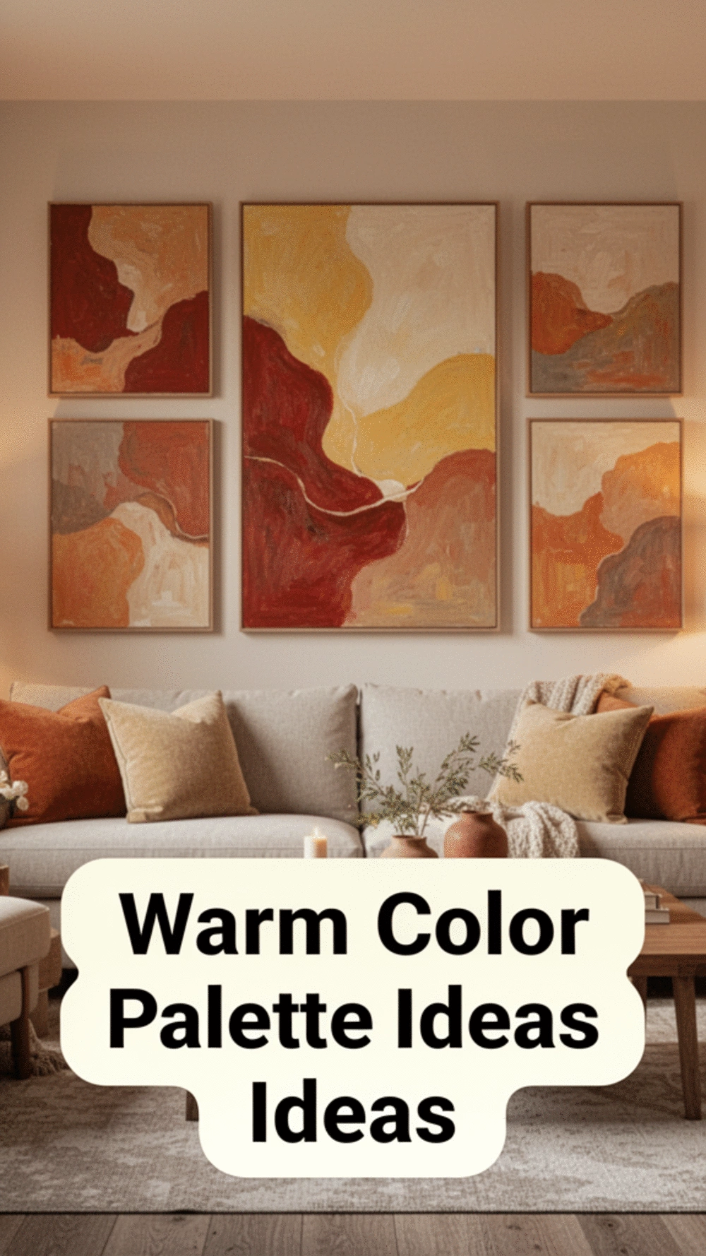Transform your space with warm color palettes in wall art for cozy vibes