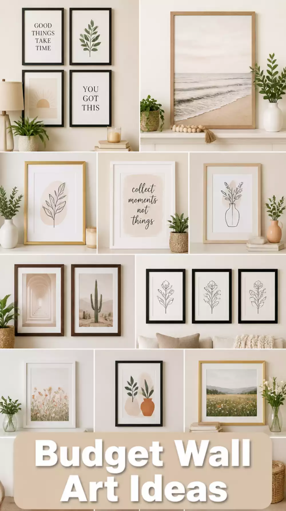 Budget Wall Art Hack Using Printable Downloads and Dollar Store Frames
