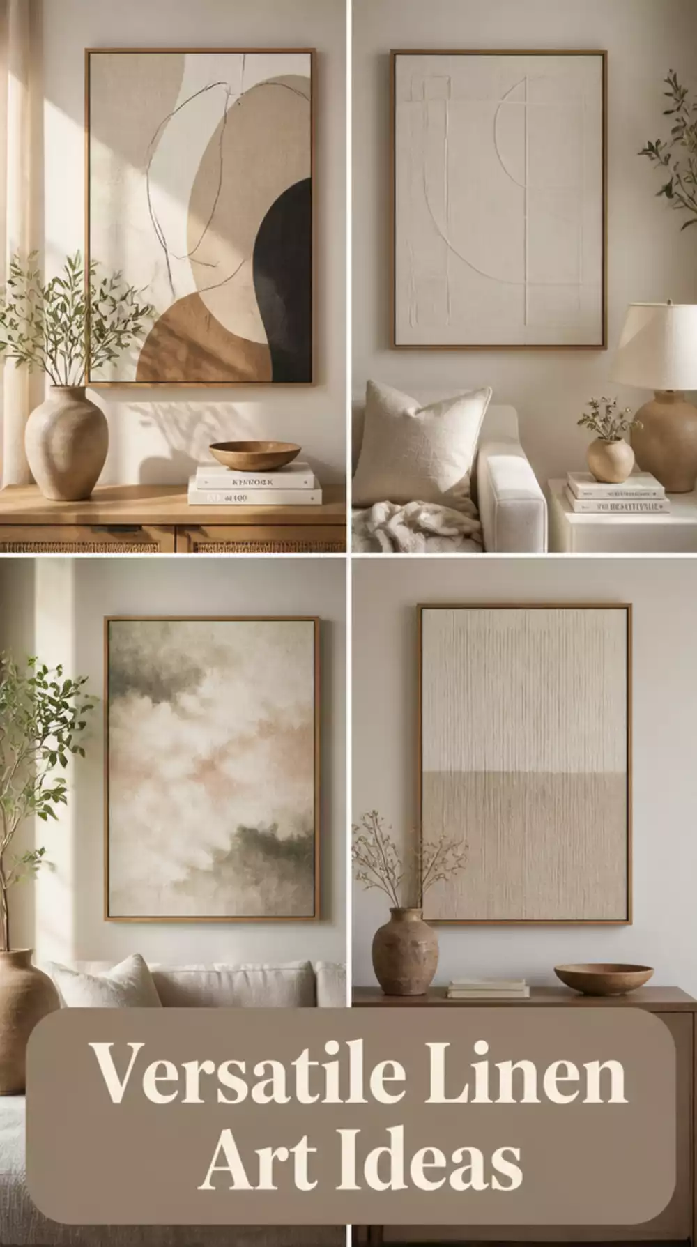 Linen-Tone Abstract Wall Art Print That Works in Any Neutral Room