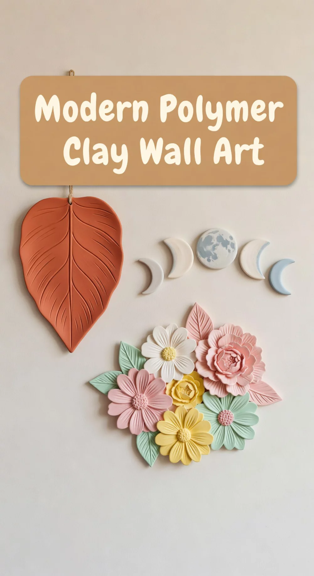 Modern Polymer Clay Wall Art for Weekend Decor