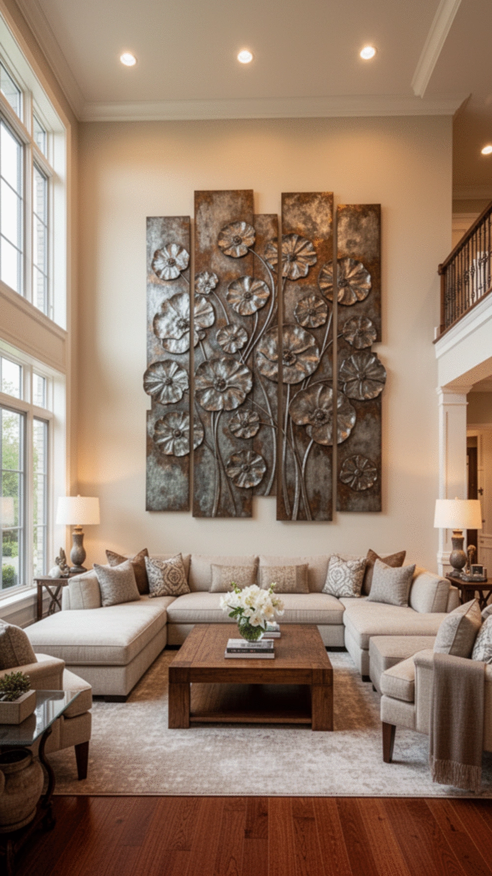 Large Statement Metal Wall Art Pieces for Home Decoration