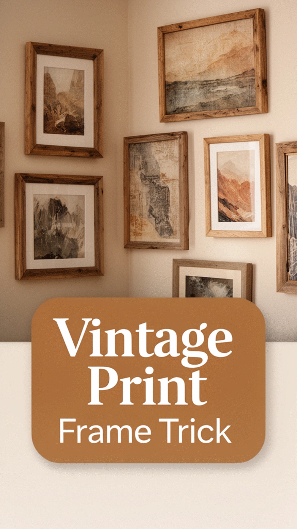 The Vintage Print Frame Trick That Makes New Art Look Antique