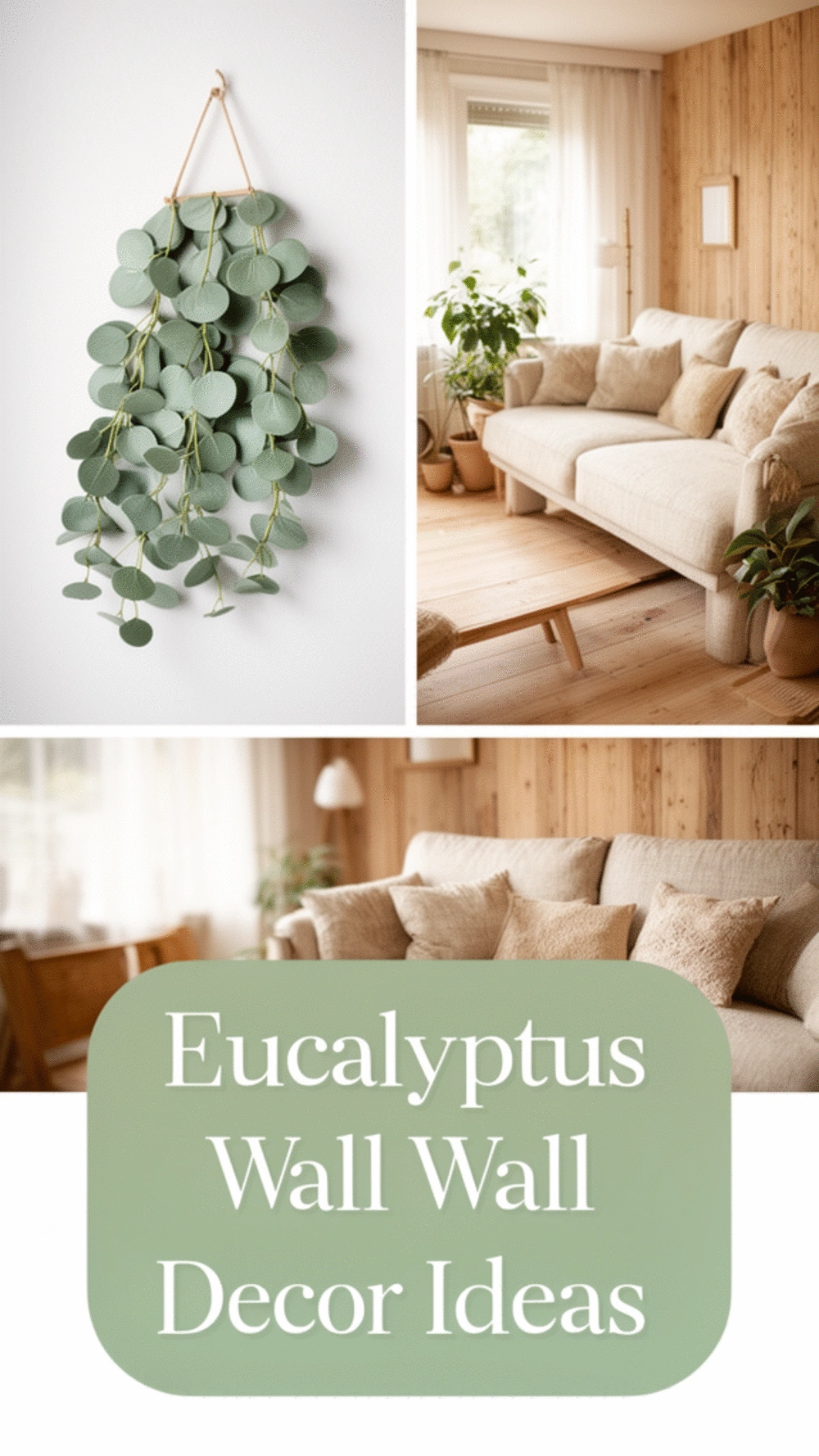 Polymer Clay Eucalyptus Wall Hanging That Looks Like Studio Pottery