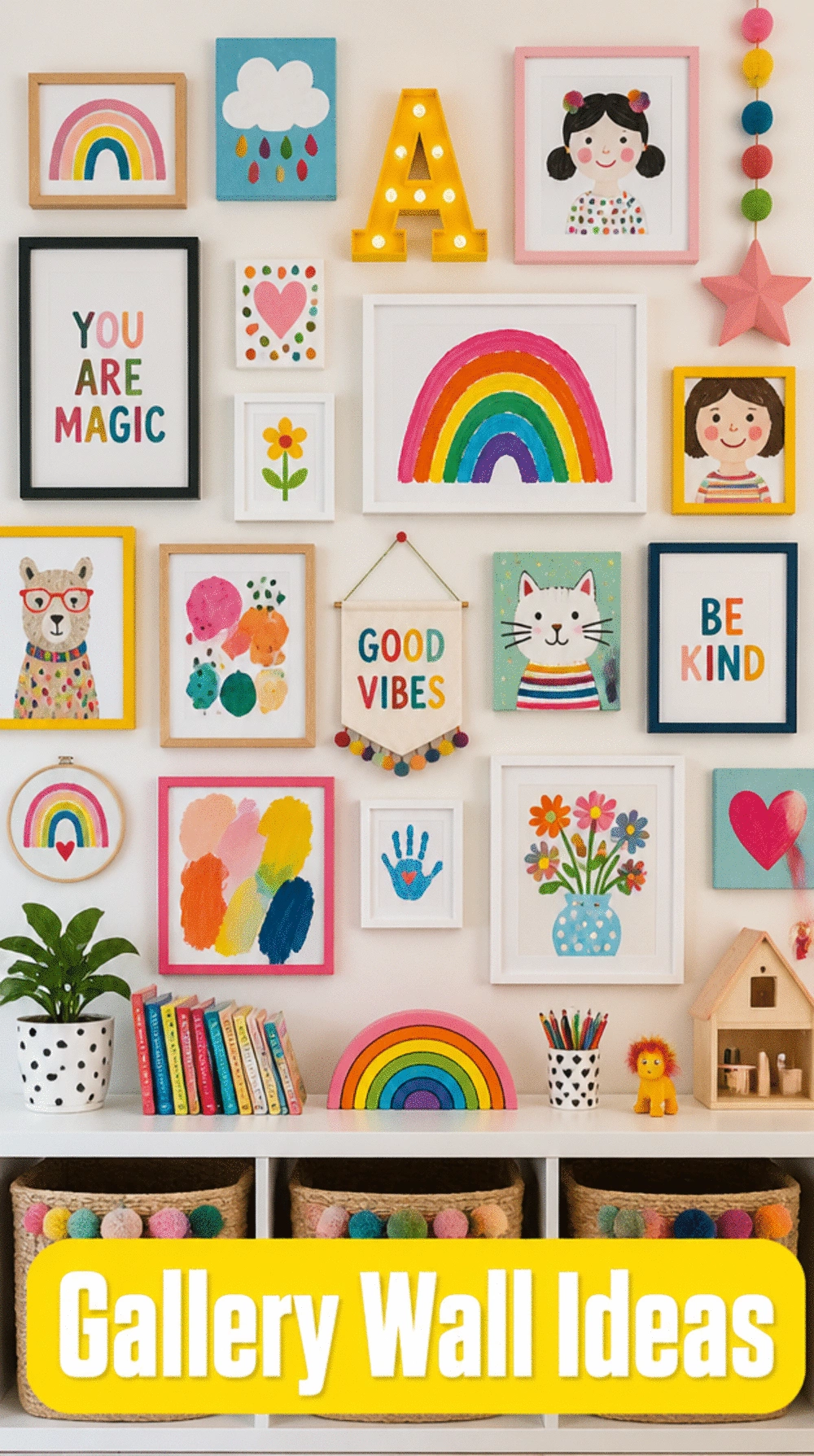 The Kids Room Gallery Wall Trick That Grows with Your Child's Age