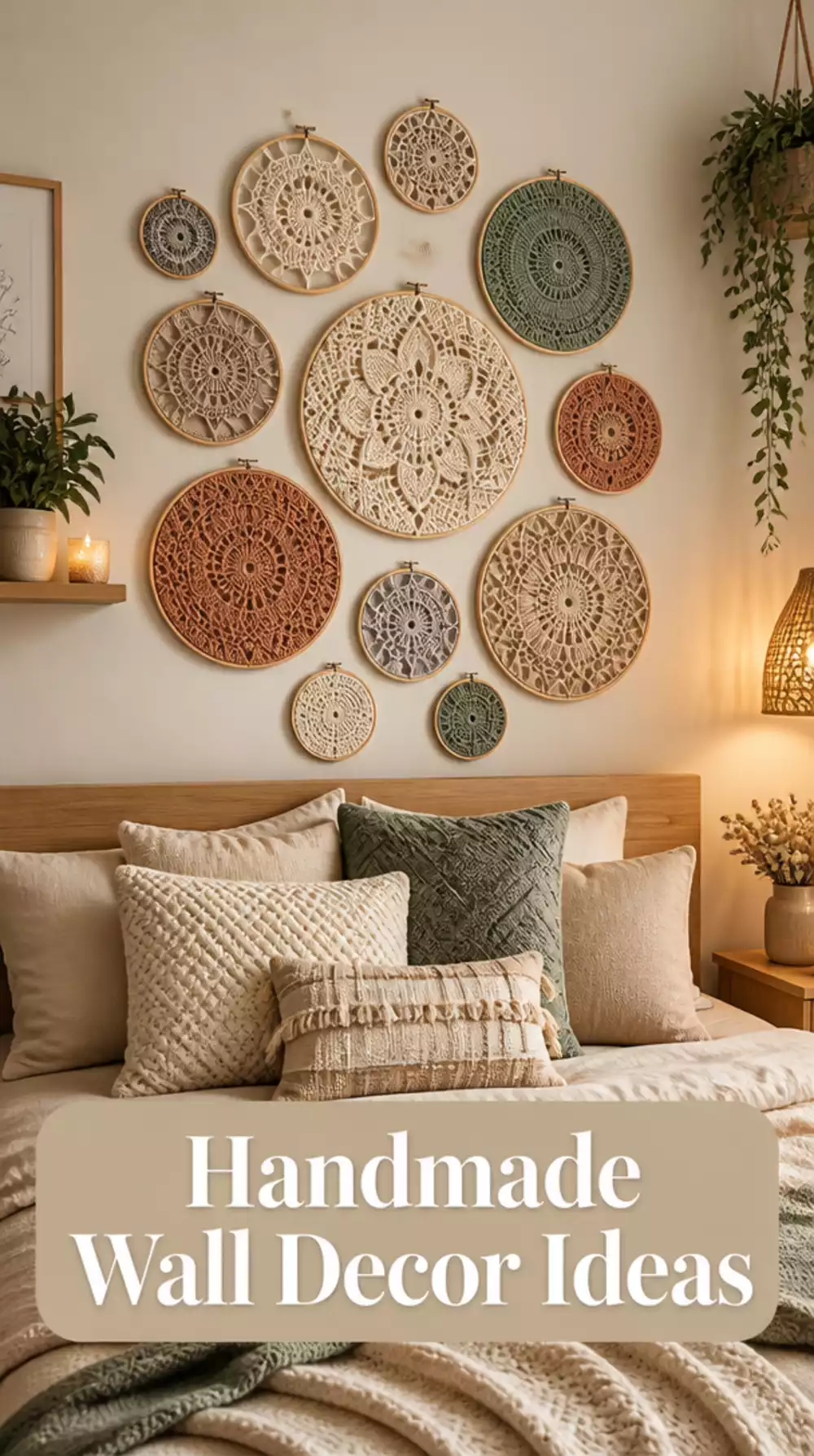 The Crochet Hoop Trick That Makes a Plain Bedroom Wall Look Handmade