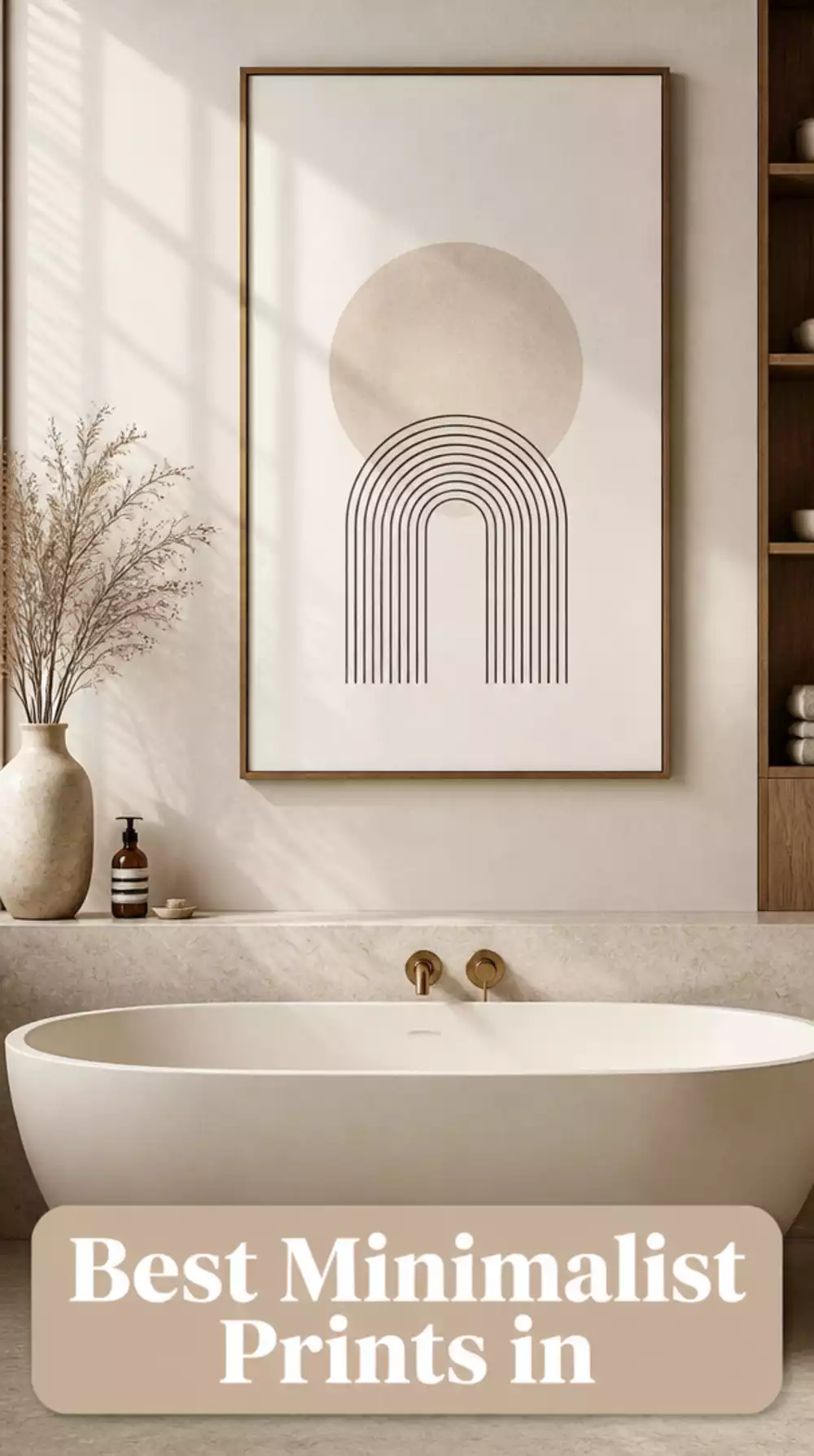 Why a Single Minimalist Print Is the Best Bathroom Wall Art You Can Buy