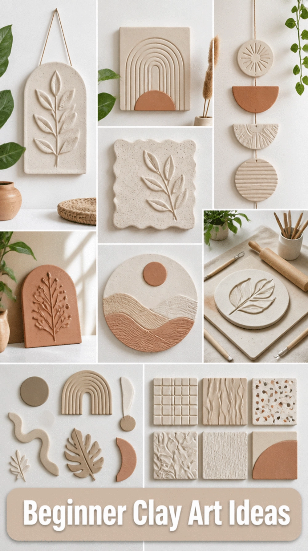 Beginner Air Dry Clay Wall Art Ideas Using Basic Household Tools
