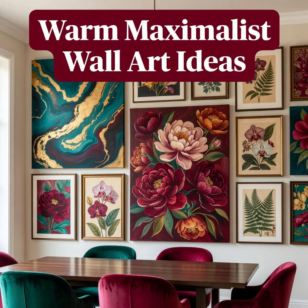 Warm Maximalist Wall Art Ideas for Bold Dining Rooms