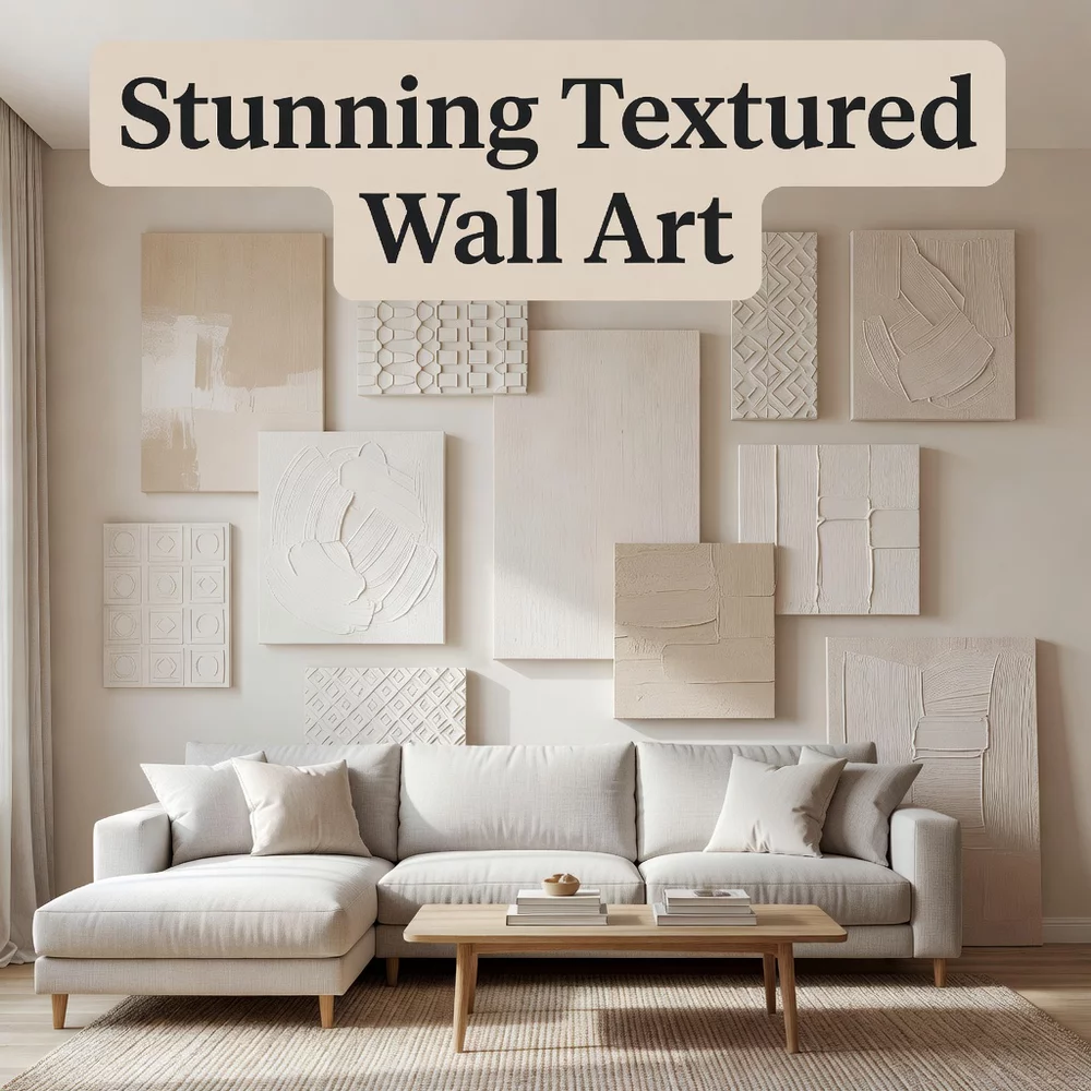 Stunning Textured Wall Art for Modern Living Rooms