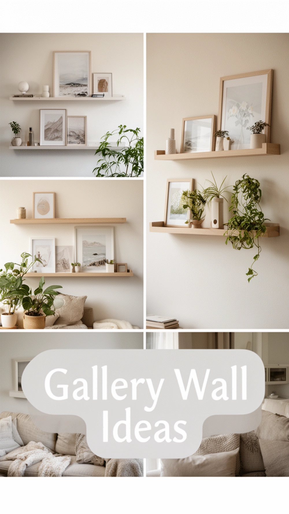 Slim Picture Ledge That Adds a Small Apartment Gallery Without Nails