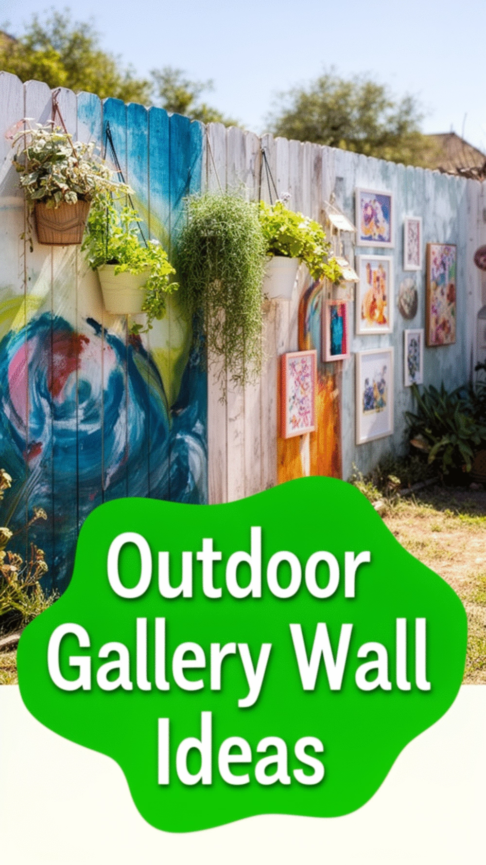 The Outdoor Wall Paint Trick That Makes a Backyard Fence Look Like a Gallery