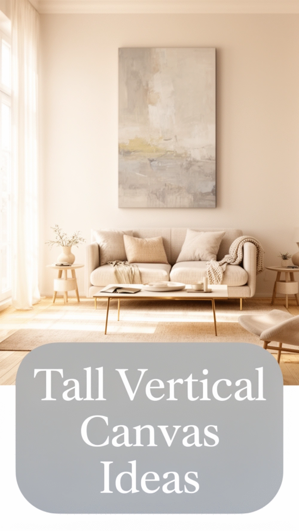Tall Vertical Canvas Print That Makes a Small Apartment Wall Feel Taller