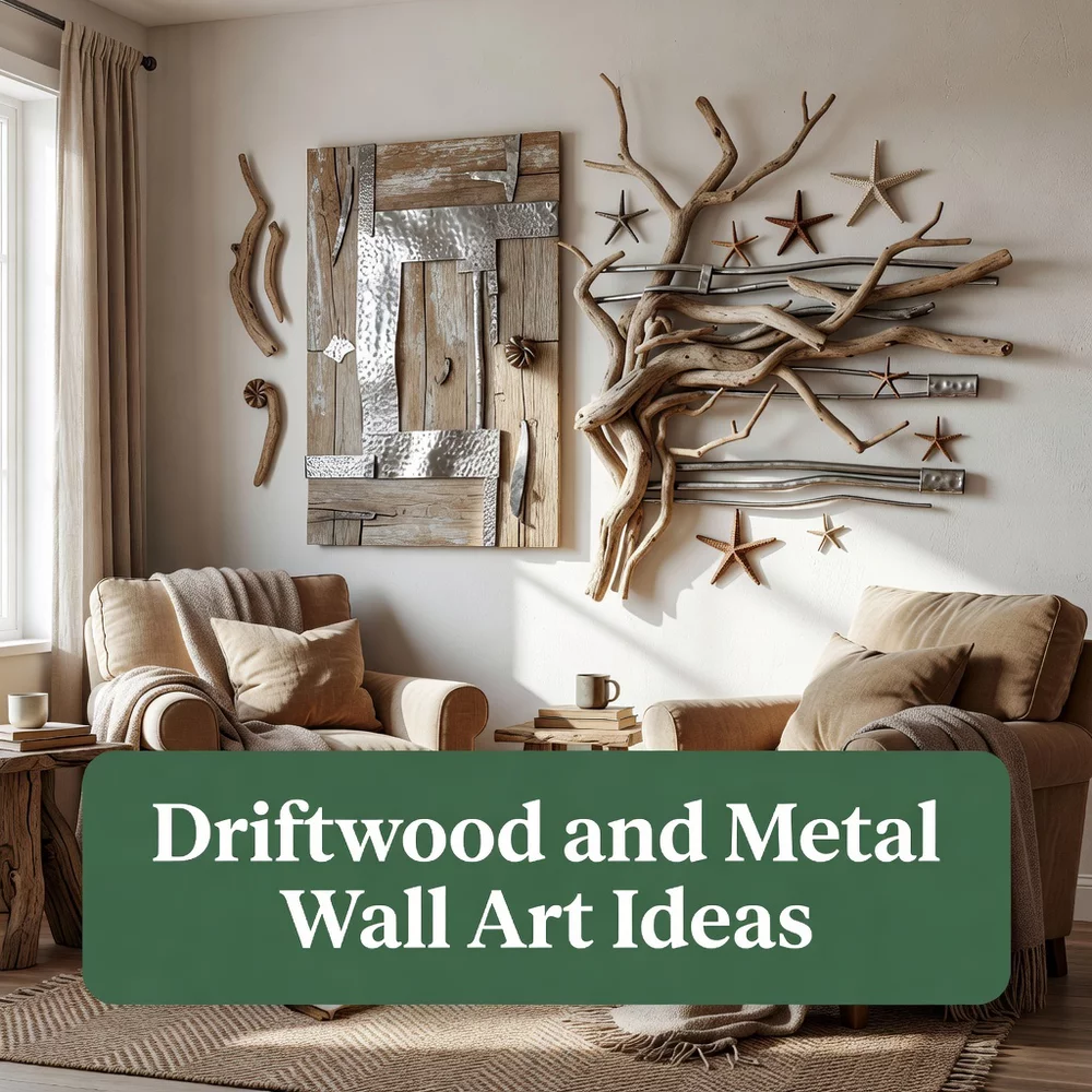 Driftwood and Metal Wall Art for Rustic Homes