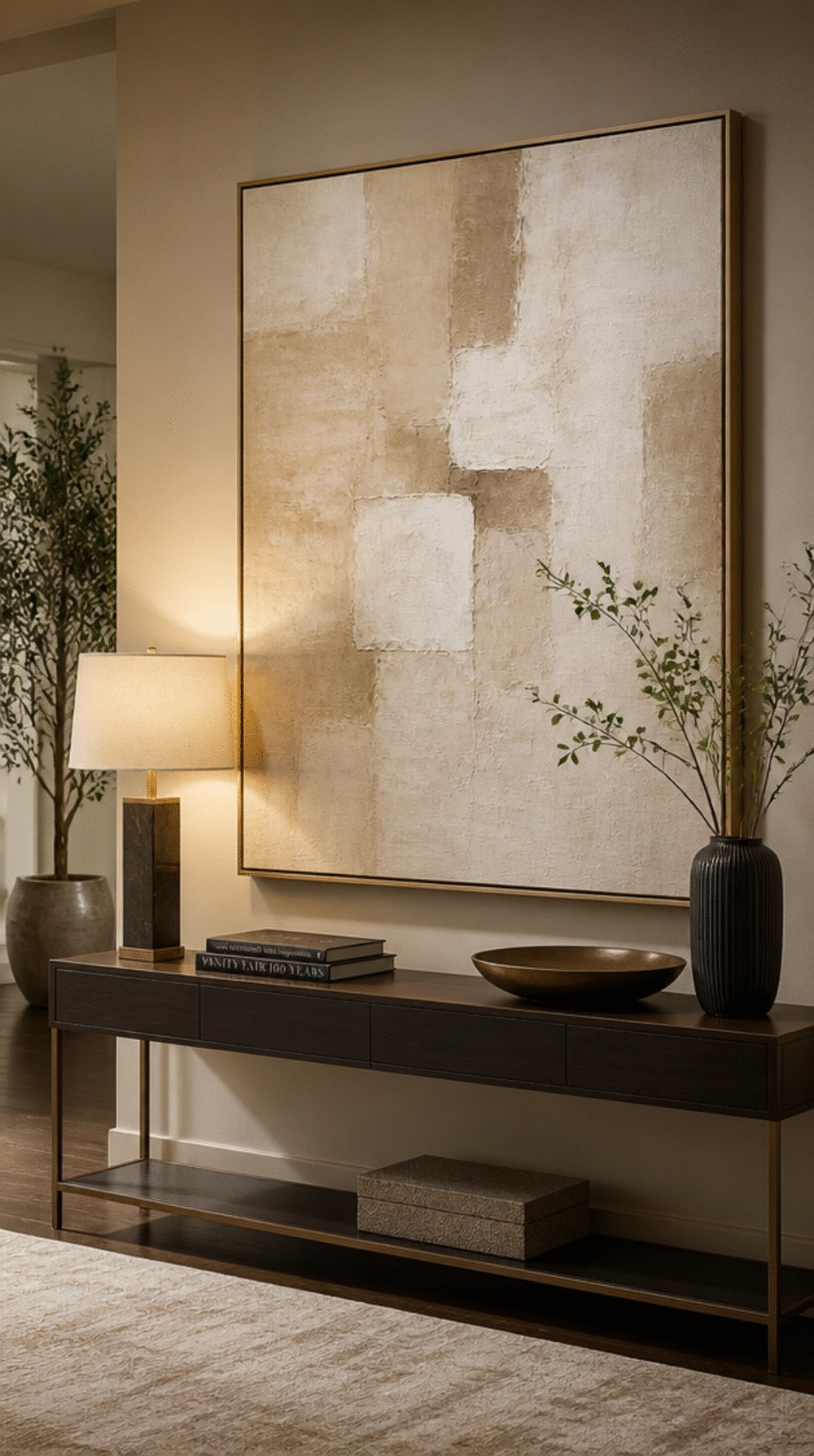 Entryway Large Statement Canvas That Greets Guests at the Front Door