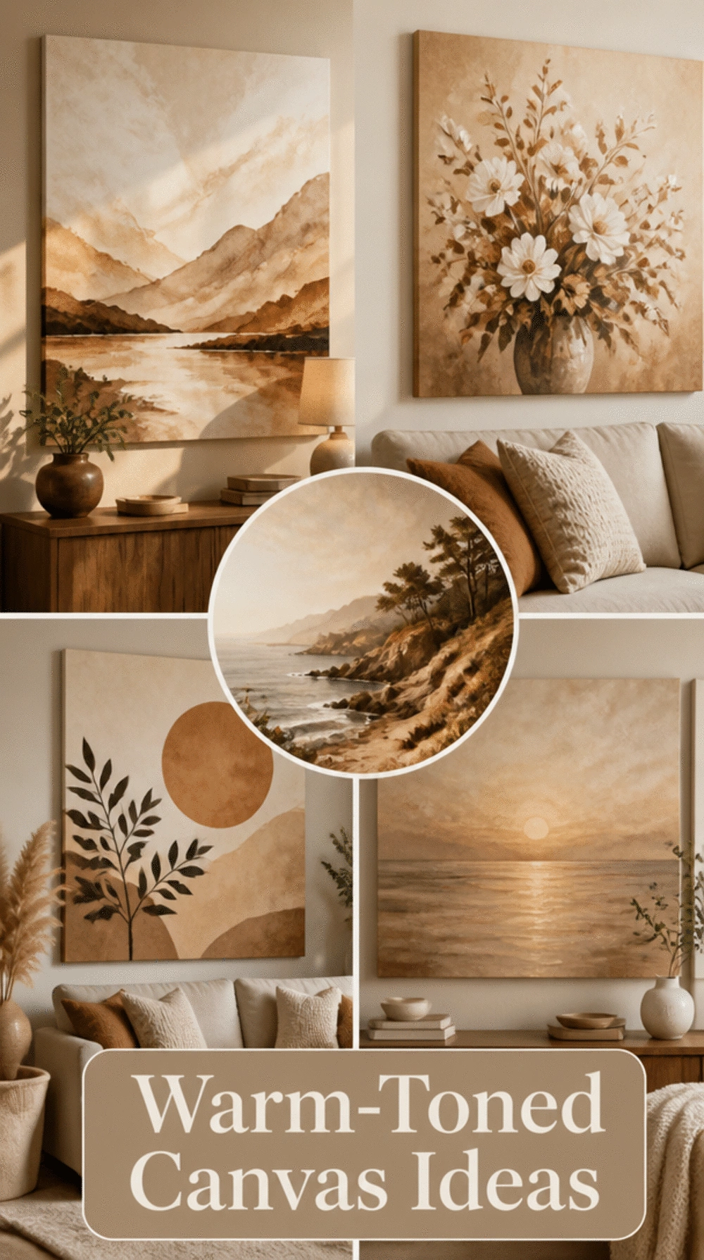 The Warm-Toned Canvas Trick That Makes a Neutral Living Room Feel Like Home
