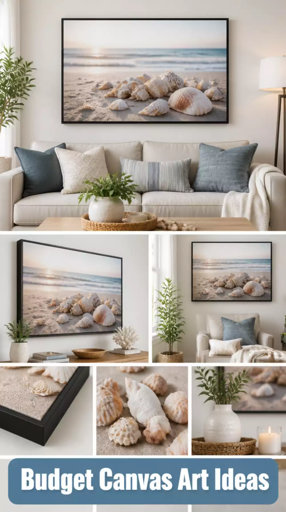 Budget Oversized Canvas Print in a Simple Floating Black Frame