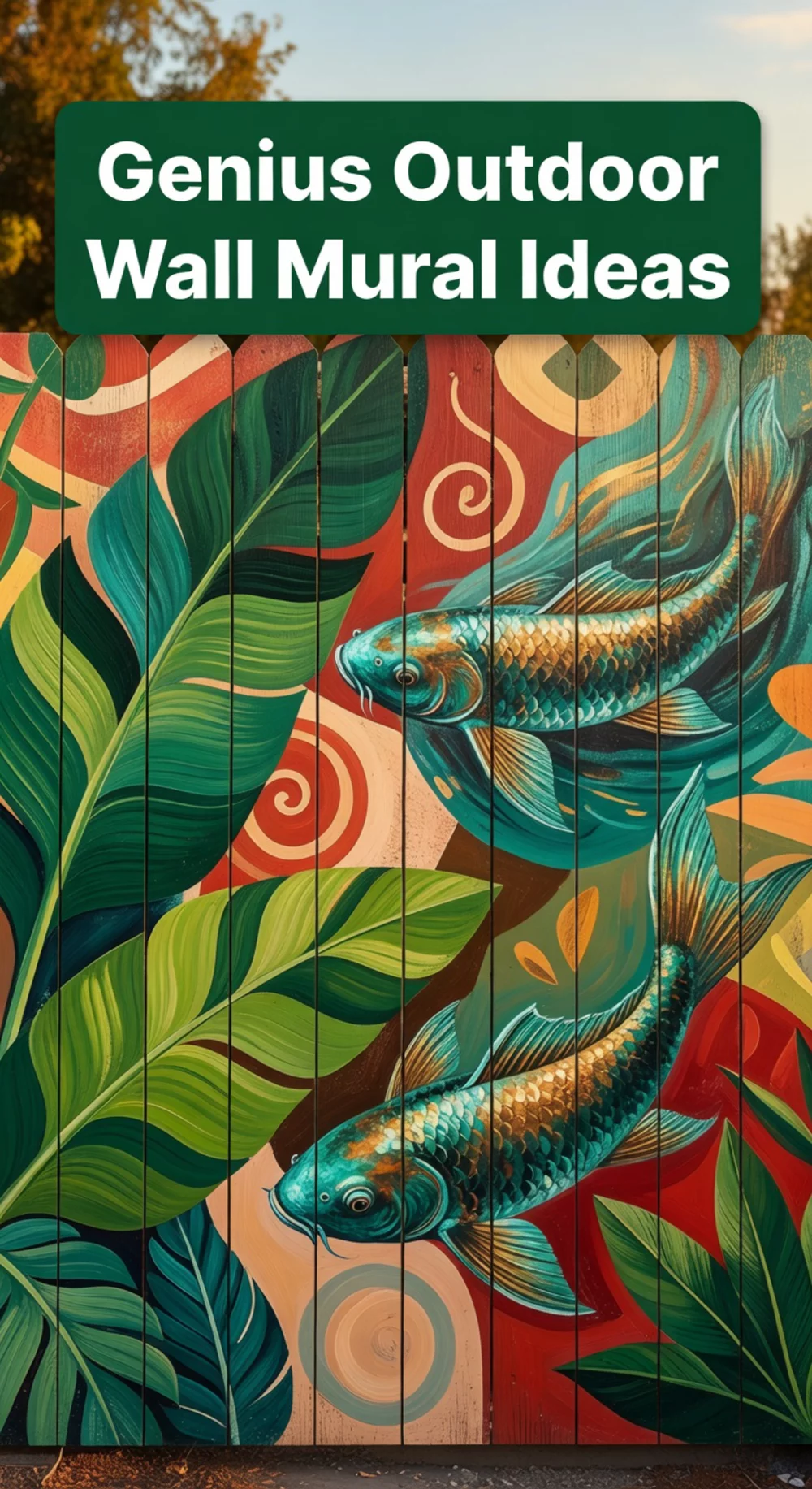 Genius Outdoor Wall Mural Ideas for Beautiful Fences