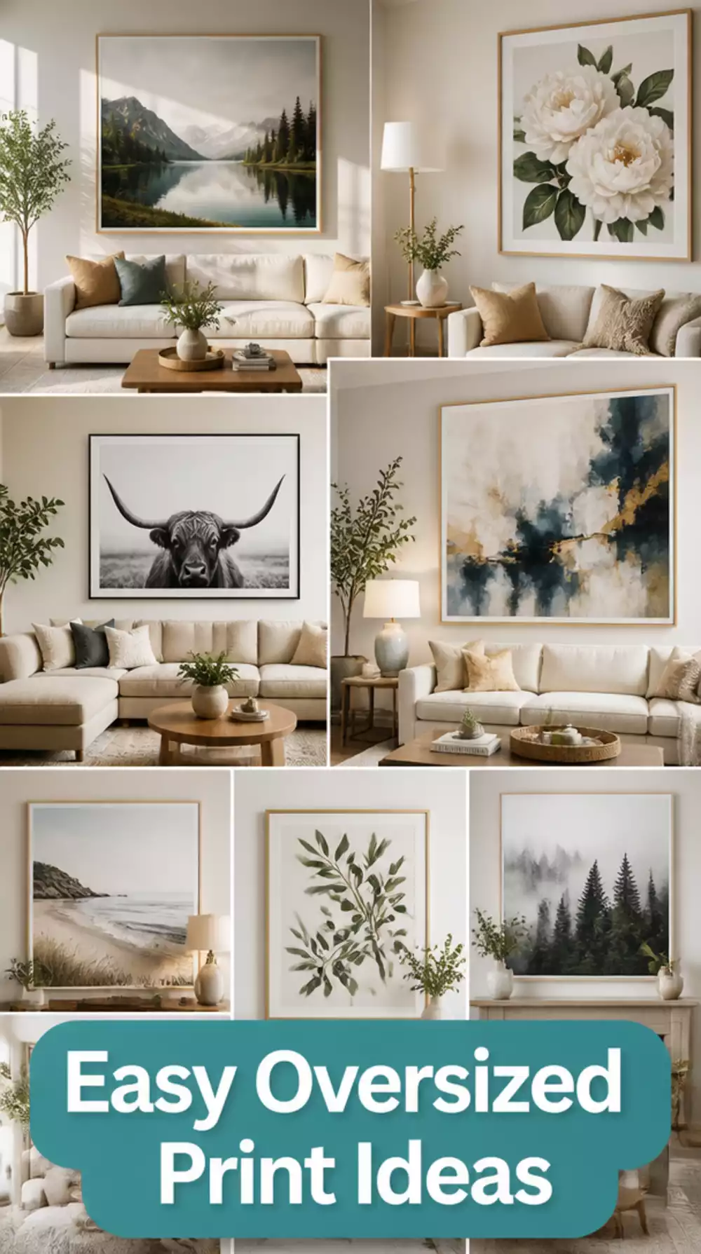 The Cheap Oversized Print Trick That Makes an Empty Wall Look Designed