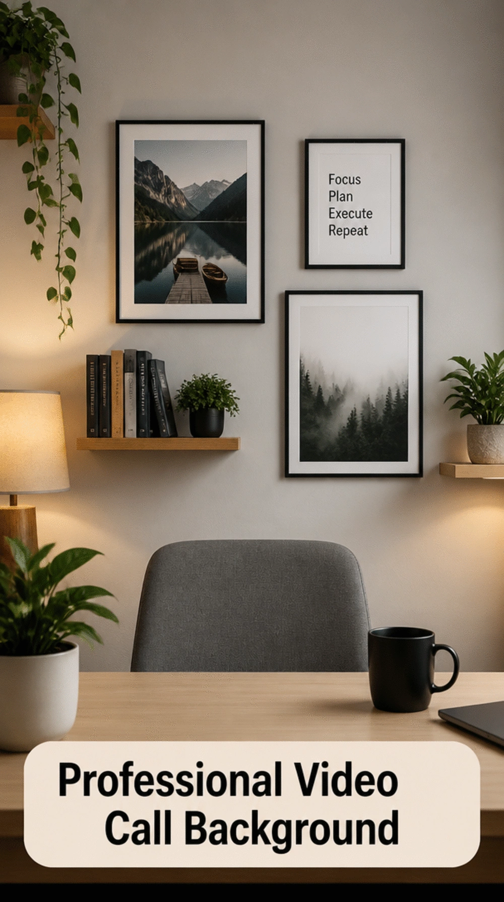 The Home Office Wall Art Trick That Makes Video Call Backgrounds Look Professional