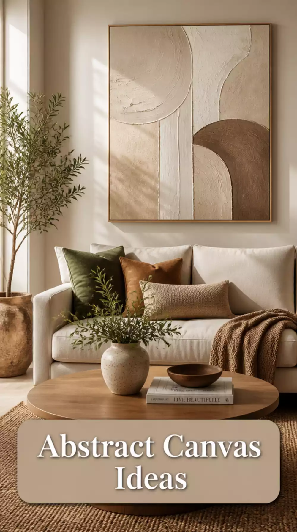 Living Room 3D Abstract Canvas with Raised Sculptural Texture