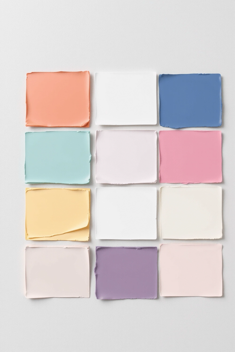 Paint swatches with varying LRV values on a neutral background, illustrating light reflection